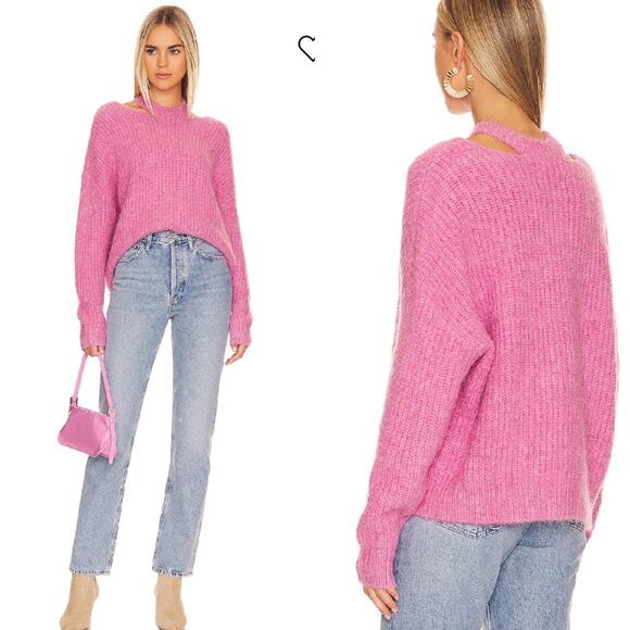 Pistola Aurora Pink Eva Pullover With Neck Slit Top - Picture 2 of 8